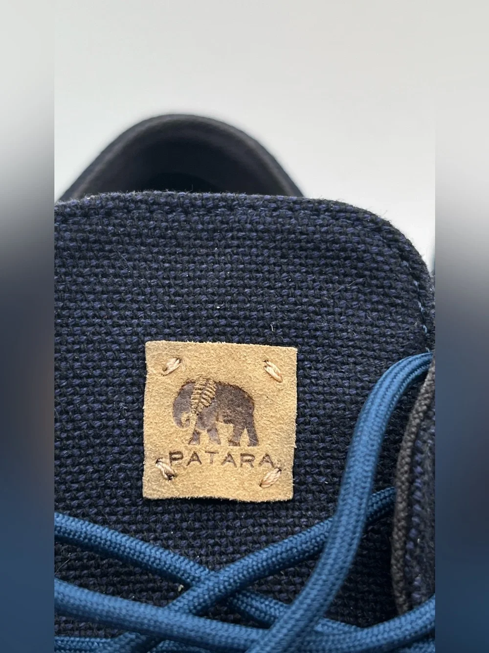 PATARA Men”s Eco - Friendly Navy  Nomad Canvas Lace-Up  Travel Shoes Size US 9